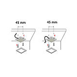 Комплект світильників світлодіодних квадратних для меблів 4шт 8W 220V біле світло, фото 3