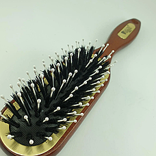 Дерев'яна масажна щітка гребінець для волосся 7698CLG Salon Professional, фото 2