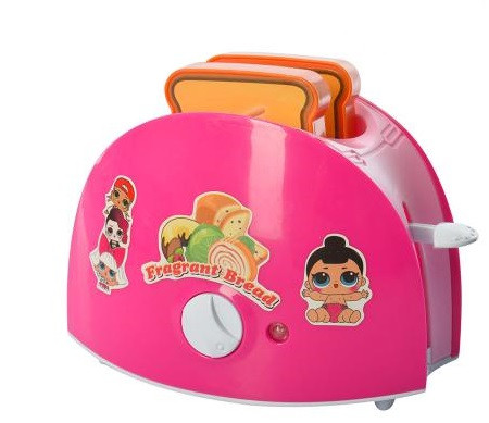 Дитячий Тостер 320G22  іграшковий на батарейках світло звук скибочки хліба для ігор дітей техніка для кухні