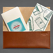 Шкіряний тревел-кейс "Коньяк", фото 4