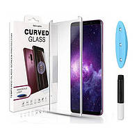 Samsung N950 Note 8  Захисне скло Curved Glass Nano optics +лампа для поклейки