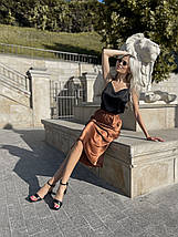 Майка класична жіноча з натурального шовку, топ чорного кольору. TM"Silk Kiss". 100% шовк, фото 2