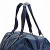 Сумка дорожня спортивна багажна з плечовим ременем містка на 31 л. розмір 46*30*23 см синя Dolly 794, фото 9