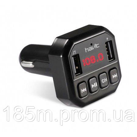 Зарядний пристрій HAVIT HV-FM808BT 2USB 3.1A Bluetooth V5.2 (FM модулятор) - фото 1 - id-p1500862161