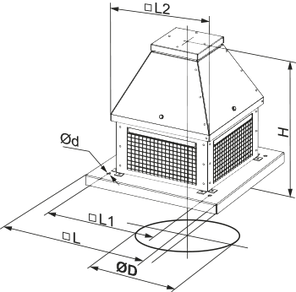 Камінний вентилятор на дах ВКТ 4Е 250 Вентс, фото 3