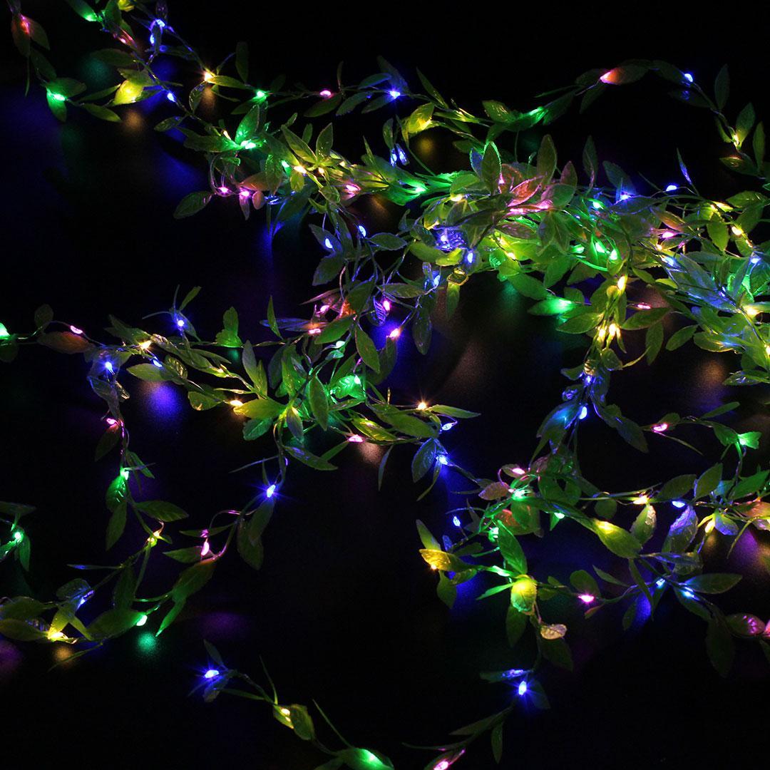 Гірлянда новорічна штора Xmas LED 200 на мідному дроті плакоча іва мультиколірна 3M*1M