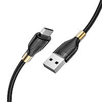 HOCO U92 Micro USB Gold collar 2,4A 1,2m Black