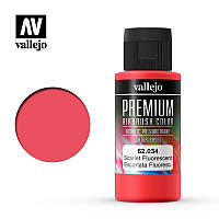 Флуоресцентний яскраво-червоний. Фарба акрилполіуретанова 60 мл. VALLEJO PREMIUM COLLOR 62034