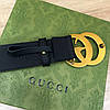 Ремінь Gucci шкіряний 3,8 см, преміум класу в коробці, фото 9
