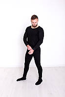 Термобелье для мужчин молодежное двухслойное Calvin Klein термокофта и штаны мужские черного цвета размер XL