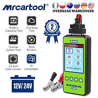 Тестер автомобільних акумуляторів MRCARTOOL B300 12-24 V (російська мова) Battery Tester аналізатор акб