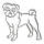 Прикраса Собака Мопс пластик 12х9см (білий), фото 2