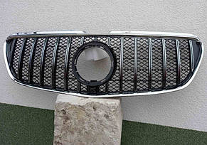 Решітка радіатора Mercedes V-class W447 стиль Panamericana GT (Chrome)