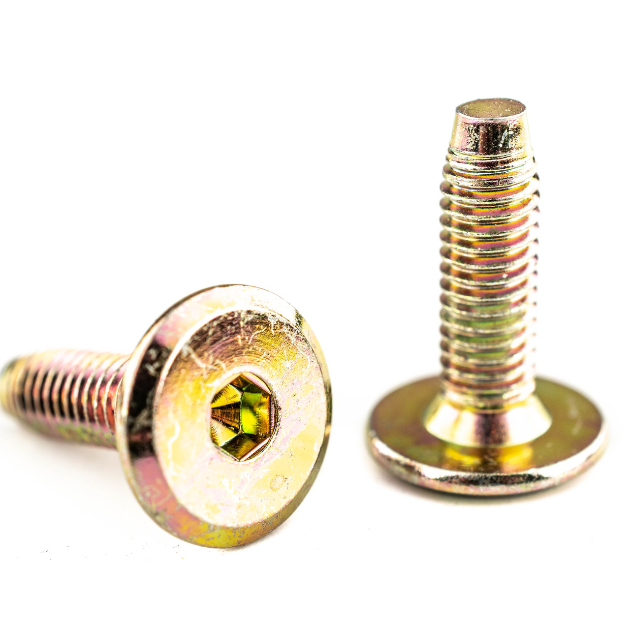 Гвинт меблевий BF 6х80 мм з плоскою головкою жовтий цинк 1000+1, фото 1