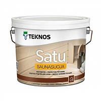 Защитное средство (акрилатный состав) TEKNOS Satu Saunasuoja для стен и потолков в сауне 2,7л, Финляндия