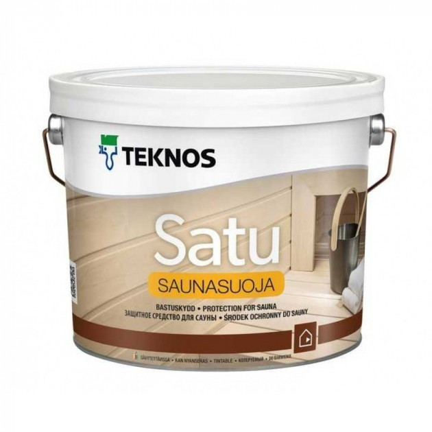 Захисний засіб (акрилатний) TEKNOS Satu Saunasuoja для стін та стель у сауні 2,7л, Фінляндія