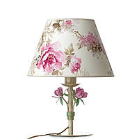 Настольная лампа с абажуром в стиле прованс с розами 6400-1 серии "Романтика"