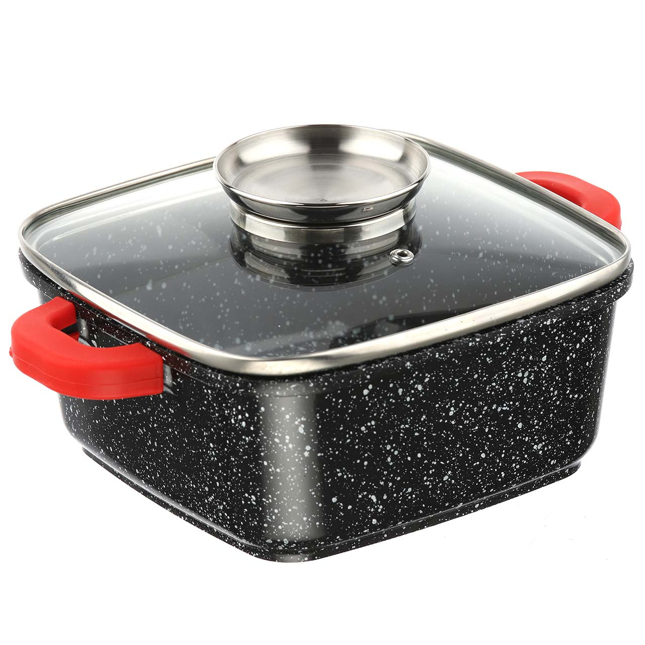 Каструля A-PLUS 3.2 л (1472) Квадратна з Мармуровим покриттям