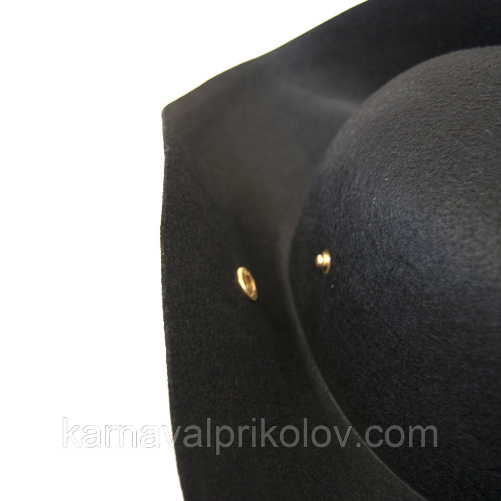 Шляпа Пирата треуголка с заклепками (черный) - фото 4 - id-p1447196663