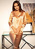 Шовкова жіноча піжама "Женева". TM"Silk Kiss". Натуральний 100% шовк. Пшенично-персиковий, фото 6