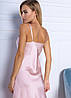 Шовкова сукня комбінація на бретелях. TM"Silk Kiss". Натуральний 100% шовк. Міді, рожевий, фото 6