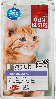 Повнораціонний корм для кішок від 1 до 7 років, багатий на лососем Dein Bestes Adult reich an Lachs, 750 гр
