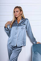 Шовкова жіноча піжама "Сідней". TM"Silk Kiss". Натуральний 100% шовк. Колір: дельфін, фото 5