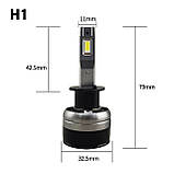 Світлодіодні LED лампи головного світла H1 F16 CSP 9000Lm 80W, фото 4