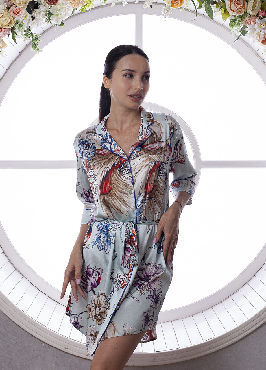 Шовкова жіноча сорочка, халат "Буенос-Айрес". TM"Silk Kiss". Buenos Aires. Натуральний 100% шовк