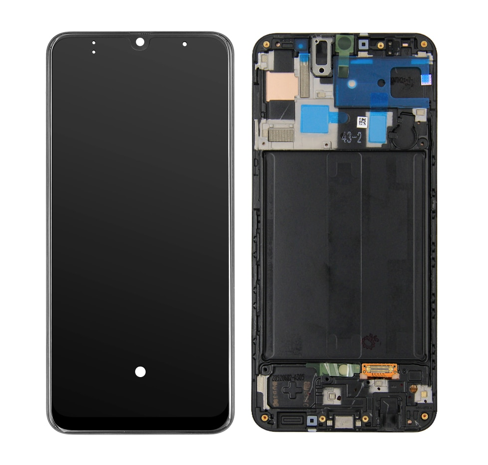 Дисплей + сенсор з рамкою Samsung A50 A505 (2019) Black (OLED) - p/n:3.5.50S #5-3 A30.A50.A50S