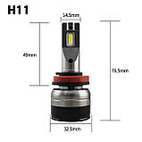 Світлодіодні LED лампи головного світла H11 F16 CSP 9000Lm 80Watt, фото 4
