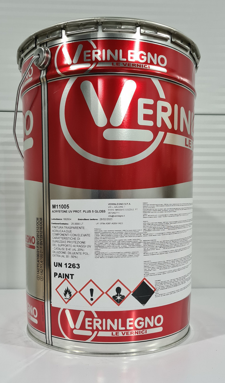 Паркетний лак ACRYSTONE PLUS UV PROT твердий (блиск 60 глосс), Verinlegno