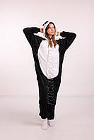 Пижамы кигуруми для детей и подростков черная панда Грустная панда Анимэ (1016)