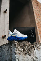 Кросівки дитячі для хлопчиків білі з синім Dior Homme. Модна дитяча взуття для хлопчиків біла Діор Хомми, фото 10