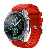 Ремешок для Samsung Galaxy Watch 3 45mm - красный / силикон / 22mm