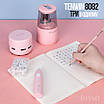 Набір для заточування олівців Tenwin 8082 рожевий, електроточилка для олівців, фото 7