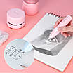 Набір для заточування олівців Tenwin 8082 рожевий, електроточилка для олівців, фото 9