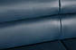 Лаунж-банкетка зі спинкою Nicolas Merida темно-синього кольору із шкірозамінника для вітальні модерн, фото 7