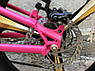 Велосипед для дівчинки на алюмінієвій рамі Crosser Super light Premium 20" литі диски рожевий, фото 8