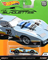 Машинка Hot Wheels Premium - '76 Greenwood Corvette - 2019 Silhouettes - Car Culture - Real Riders. Mattel