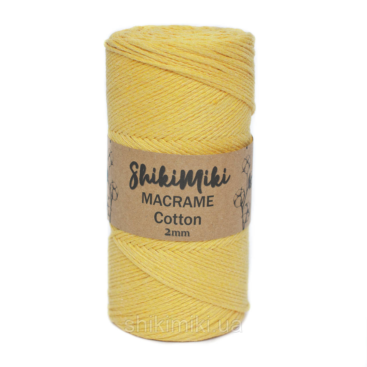 Еко Шнур Cotton Macrame, колір Гірчиця, фото 1