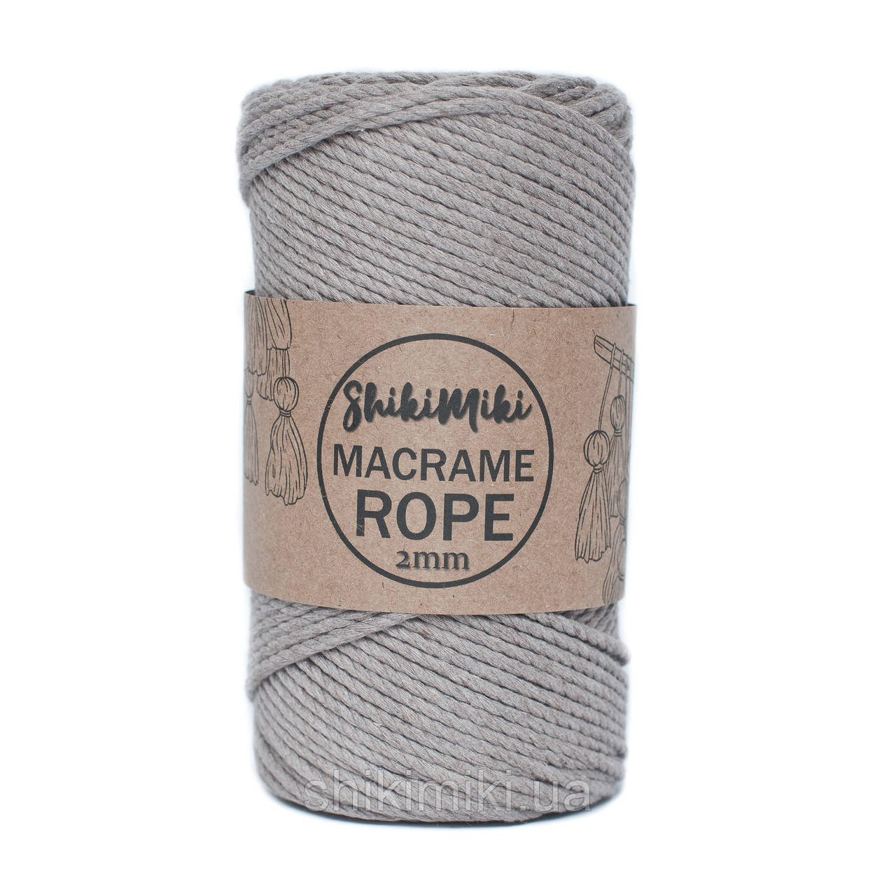 Еко шнур Shikimiki Rope 2 mm, колір Капучино