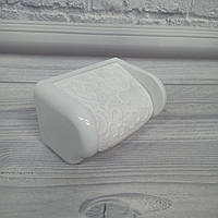 Пластиковый держатель для туалетной бумаги Ажур белый Elif 386