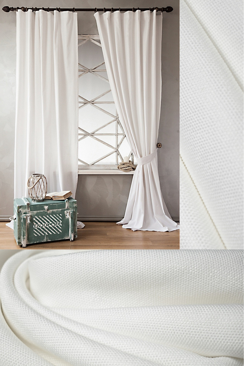 Готові Штори Рогожка "Маорі", Айворі, 2шт 150х270см