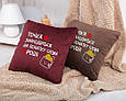 Подушка подарункова "Точка G знаходиться на початку слова Gроші" флок, фото 5