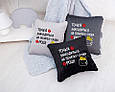 Подушка подарункова "Точка G знаходиться на початку слова Gроші" флок, фото 4