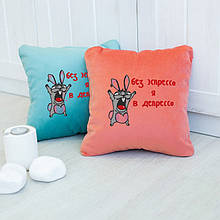 Подушка подарункова "Без еспресо я в депрессо" флок