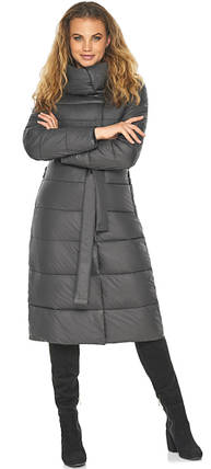 Подовжена сіра жіноча куртка модель 60015, фото 2