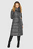 Подовжена сіра жіноча куртка модель 60015, фото 3
