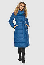 Синя жіноча куртка з манжетами модель 60015, фото 2